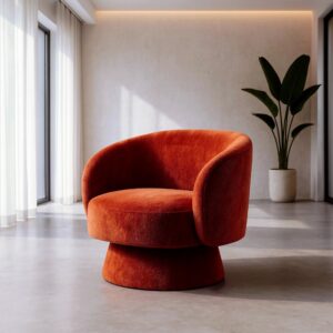 Sillón Salón Giratorio Terracota